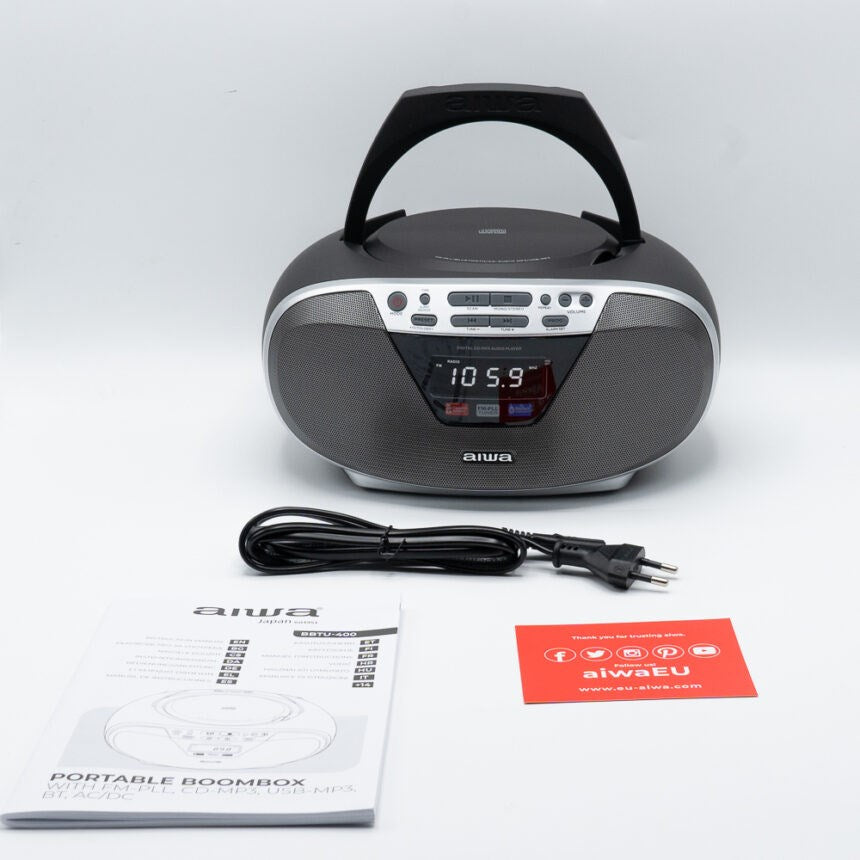 aiwa Portable Stereo System 6W RMS 1790 g BBTU-400SL