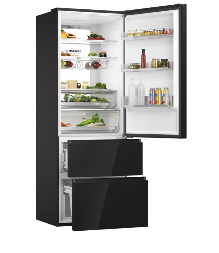 HAIER HTW7720DNGB Multidoor Refrigerator (Black)