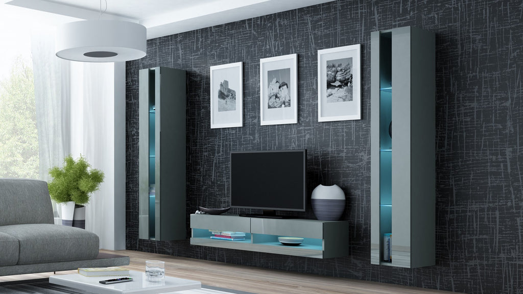 Cama VIGO NEW TV Stand 30/140/40 Grey/Grey Gloss