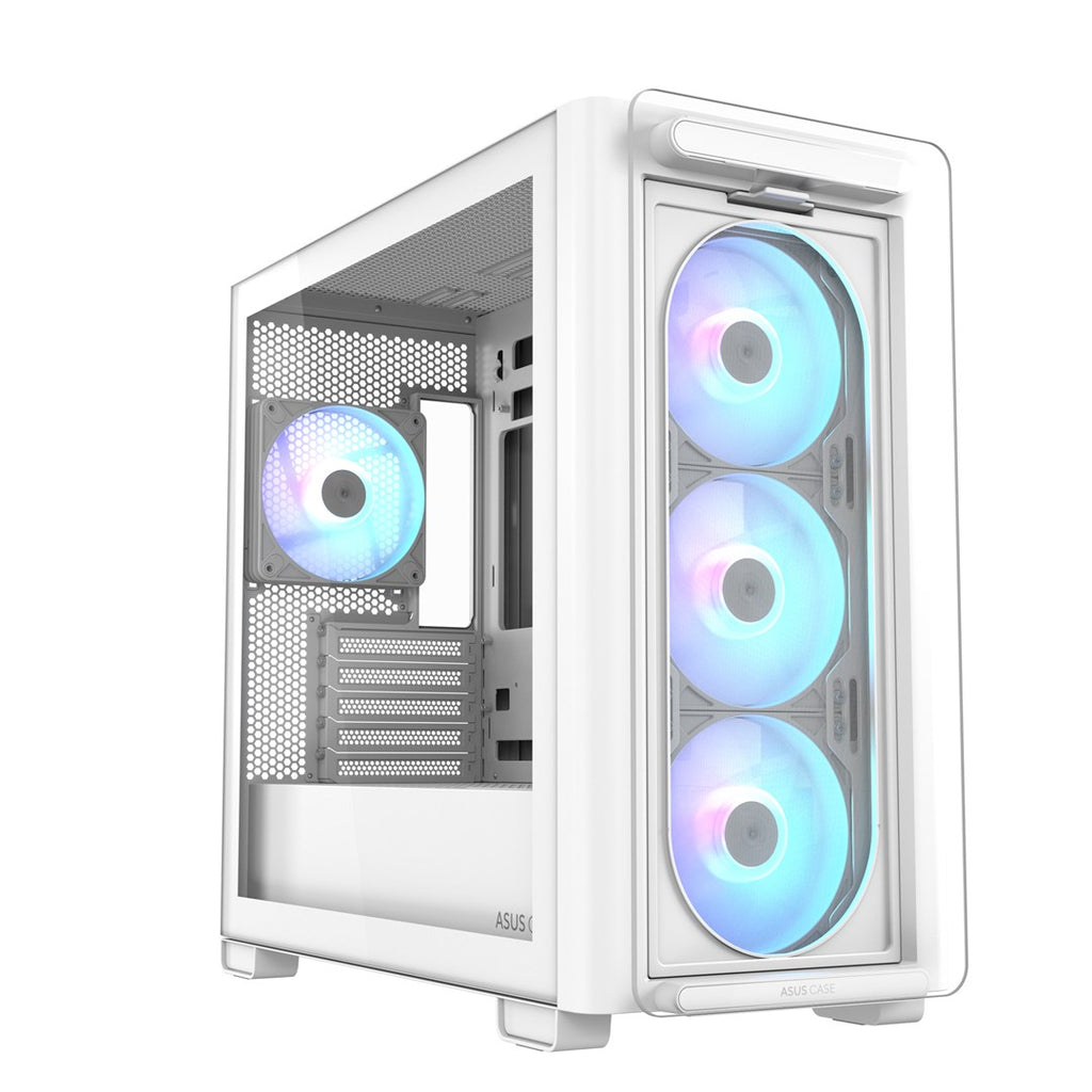 ASUS A23 PLUS - Micro ATX Case - Tempered Glass Side Panel - No Power Supply - White 90DC00K3-B19010