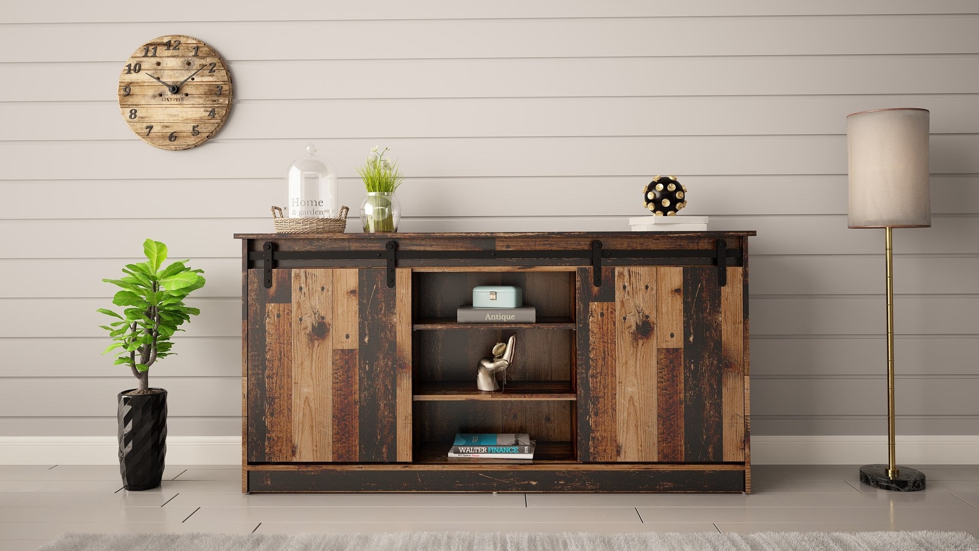 GRANERO Chest of Drawers 160x80x35 Old Wood