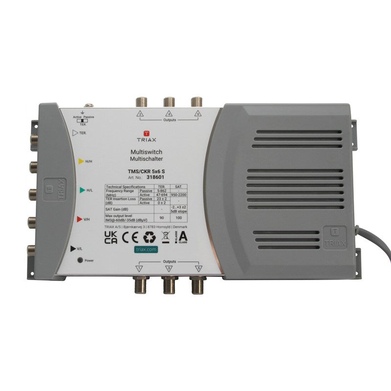 TRIAX Satellite Multiswitch 7590174 - 5 Inputs, 6 Outputs, 894 g, 70x305x155mm