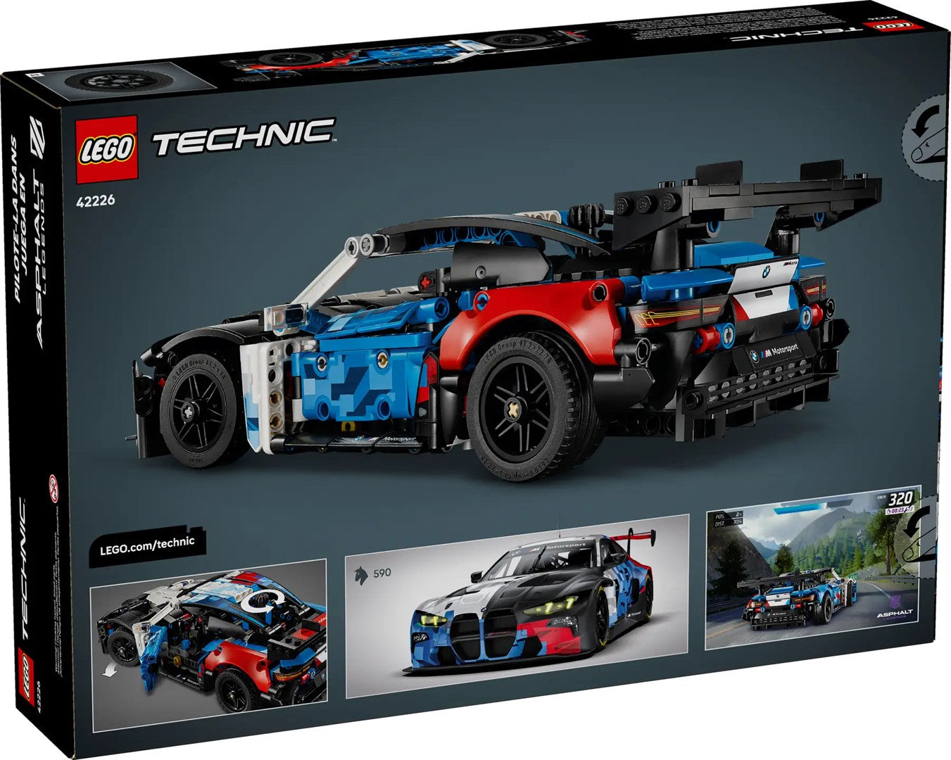 LEGO TECHNIC BMW M4 GT3 EVO Race Car Model Kit 42226 - 747 Pieces
