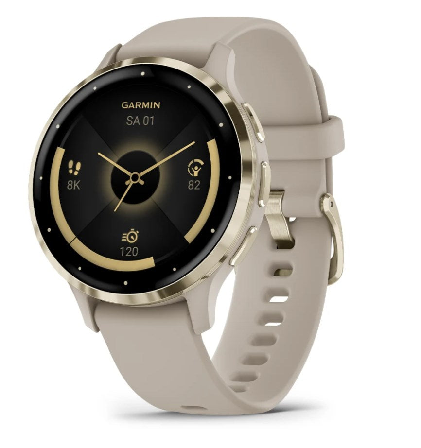Garmin Venu 3S Smartwatch - 41 mm - French Gray - 8GB - Bluetooth, ANT+, Wi-Fi - 010-02785-02