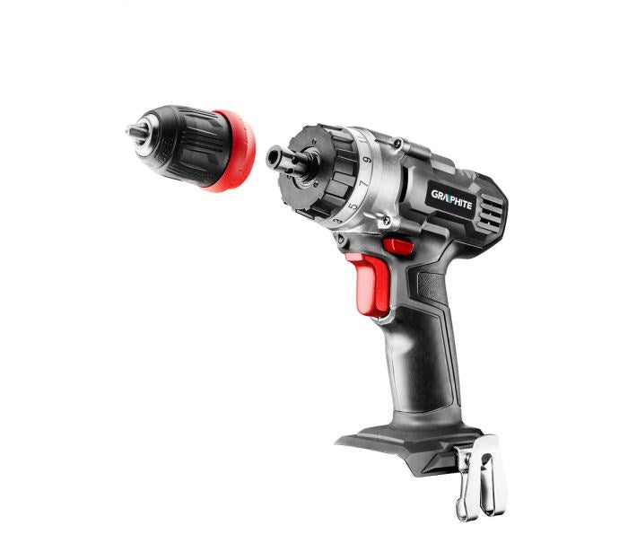 GRAPHITE Cordless Drill 58G022 - 1250 RPM, 22500 g, Keyless Chuck