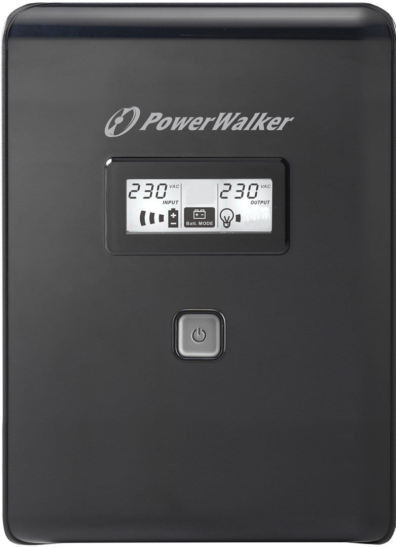 PowerWalker VI 2000 LCD - 2000VA Line-Interactive UPS with 2 AC Outlets