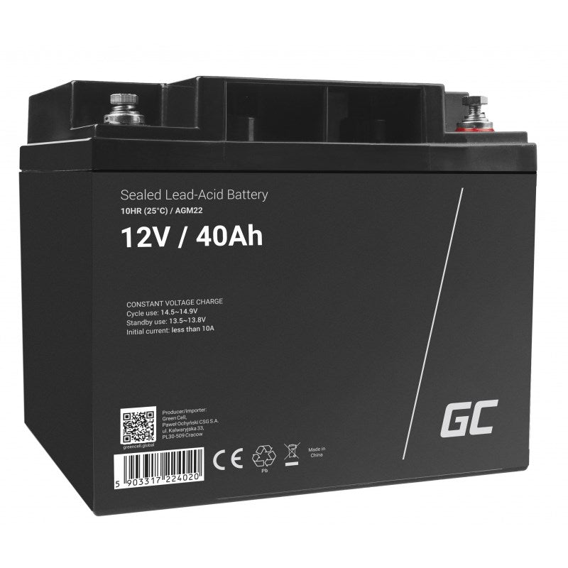Green Cell AGM22 UPS Battery Sealed Lead Acid (VRLA) 12 V 40 Ah