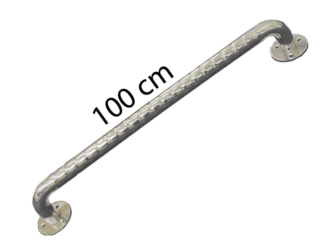 Stainless Steel Corrugated Bathroom Handrail 100 cm