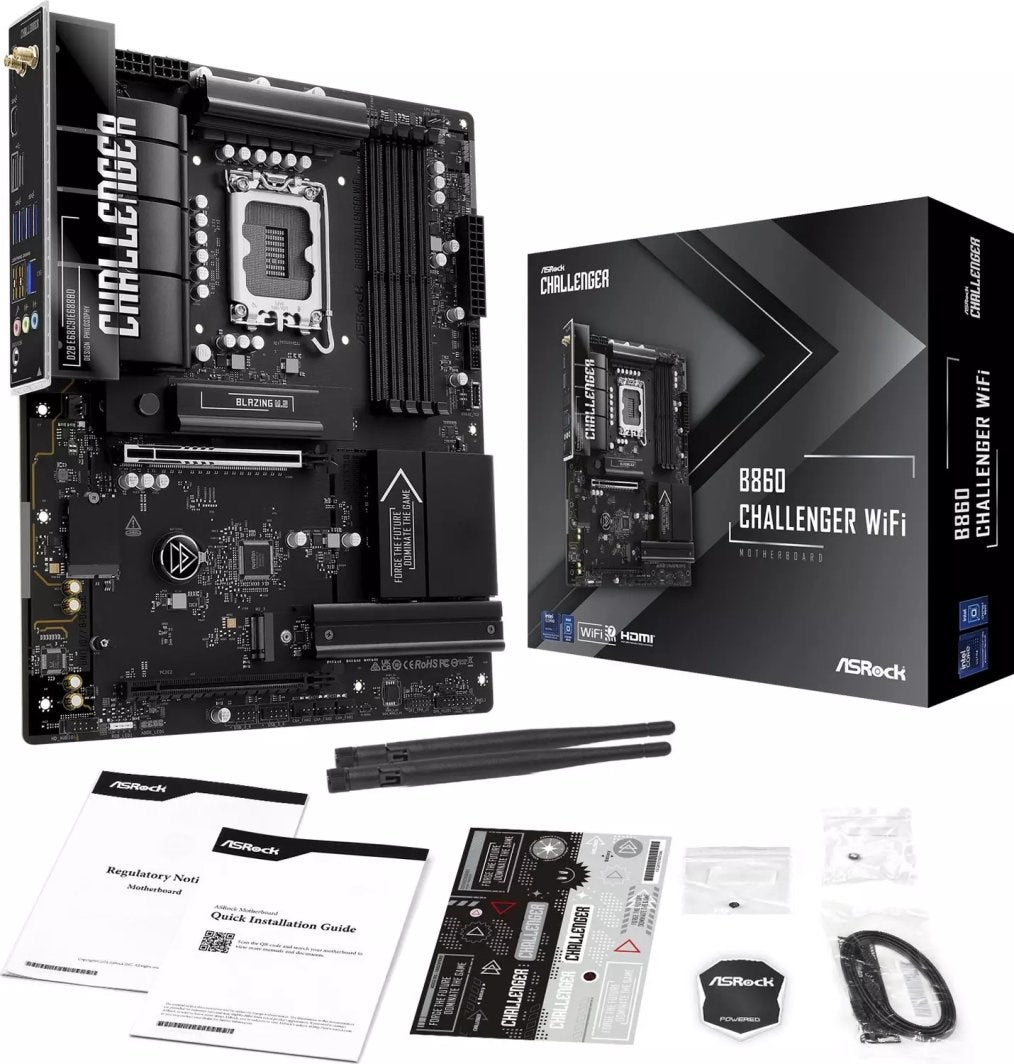 ASRock B860 Challenger WiFi 1851 ATX Motherboard - HDMI/USB-C - 90-MXBUC0-A0UAYZ