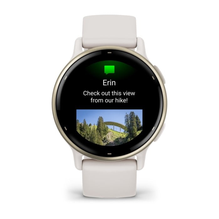 Garmin vívoactive 5 - Ivory - intelligente Uhr mit Band - Silikon - Handgelenkgröße: 125-190 mm - Anzeige 3,04 cm (1,2") - 4GB - Bluetooth, ANT+, Wi-Fi - 26 g (010-02862-11)