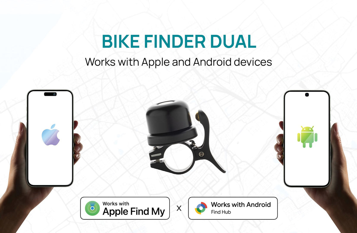 XD Connects Bike Finder Dual Bike Bell with Tracker – Apple & Android Find (IPX6) P301.1401