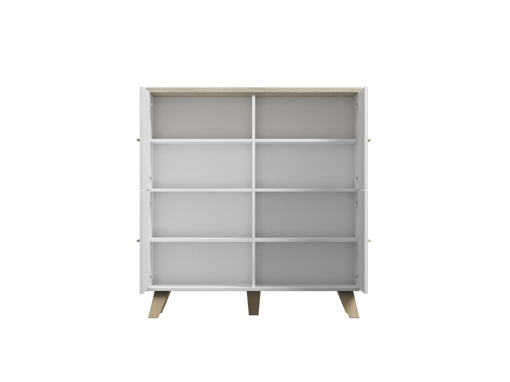 Cama Sideboard LOTTA 110 4D White + Sonoma Oak