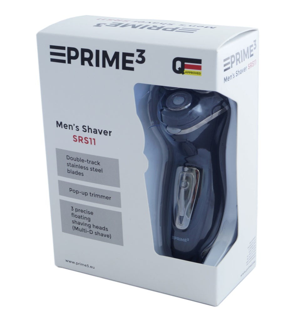 PRIME3 SRS11 men's shaver Rotation shaver Trimmer Black  Silver