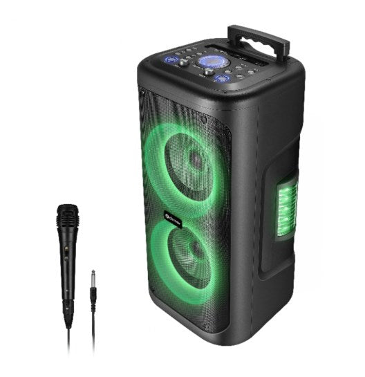 Denver TSP-353 Portable PA Speaker with Bluetooth, 400W RMS, Black