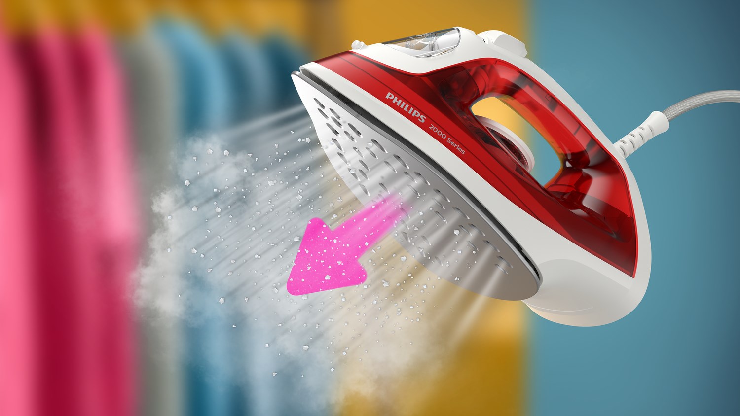Philips 2000 Series DST2010/40 Steam Iron Red White