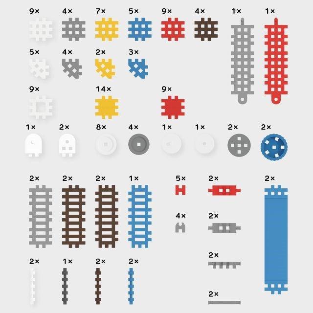 Marioinex Mini Waffle Building Blocks Set 140 Pieces 902820