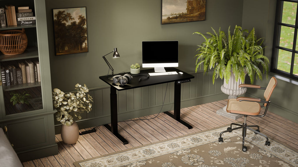 MOON Electric Height Adjustable Desk 121x67 Black 121x67x72-120