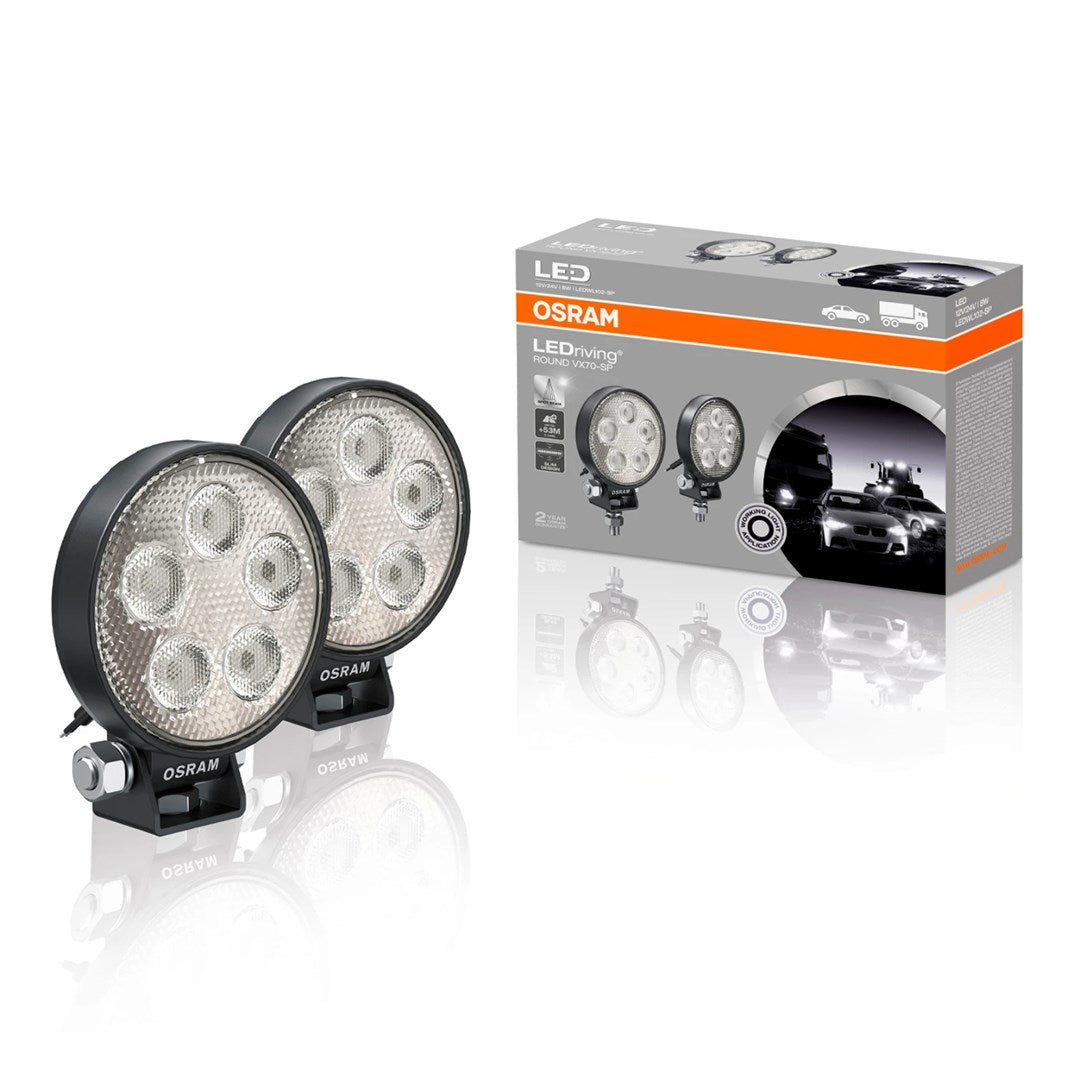 OSRAM ROUND VX70-SP LED Lamp 12/24V 8W LEDriving Value Series