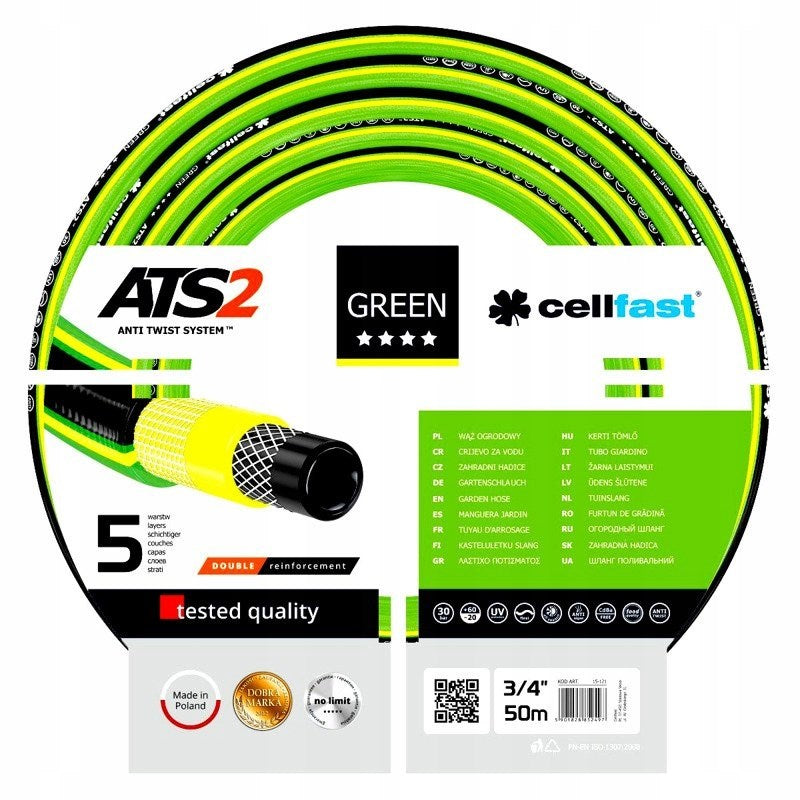 Garden hose Cellfast 15-121 GREEN ATS2™ 3/4 50 m