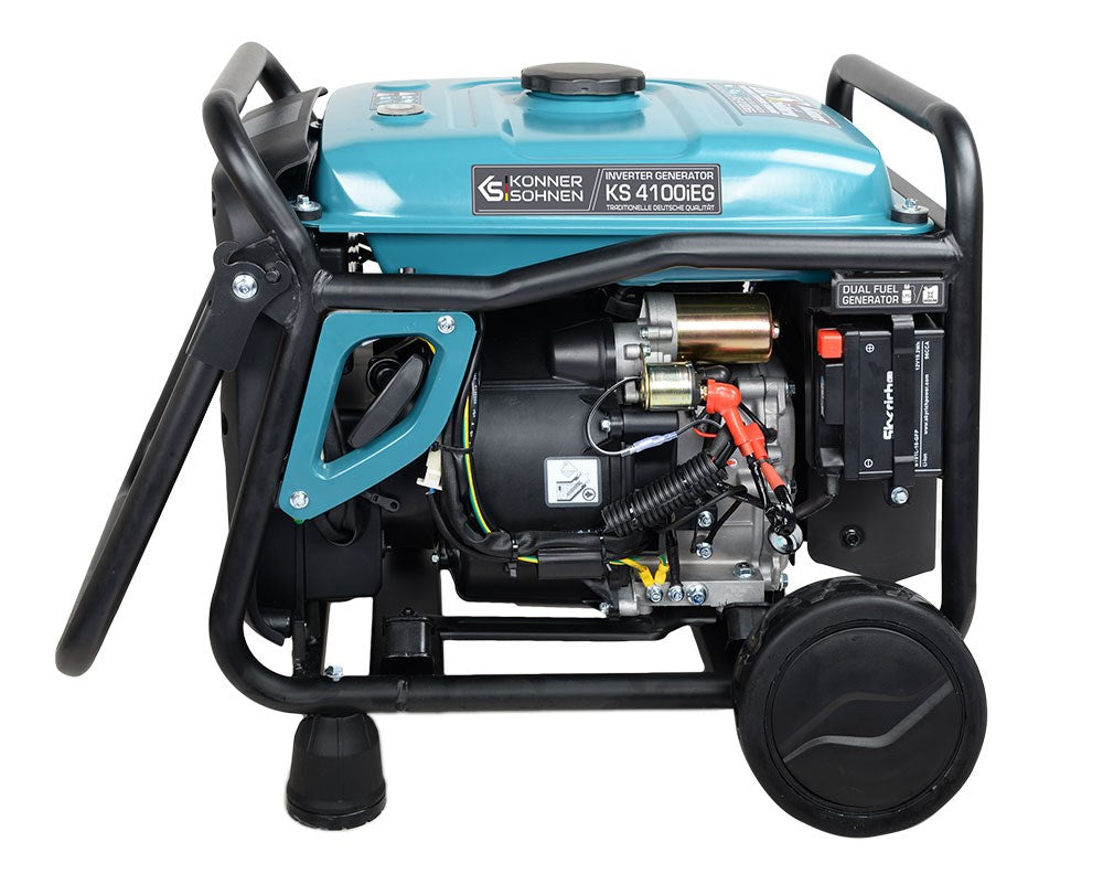 Könner & Söhnen KS 4100iEG engine-generator 3600 W 12.5 L Liquefied Petroleum Gas (LPG)  Petrol Aqua colour  Black