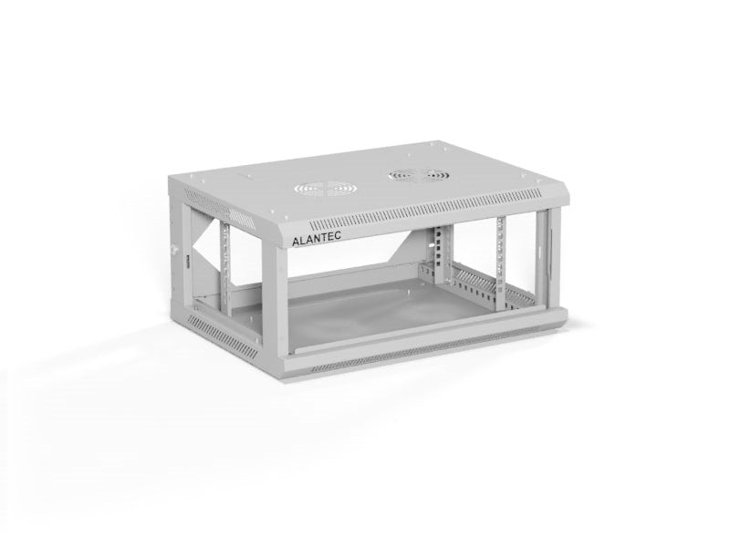 A-LAN 19" 4U Wall-Mounted Cabinet Grey Dimensions: 600x450 mm Lockable