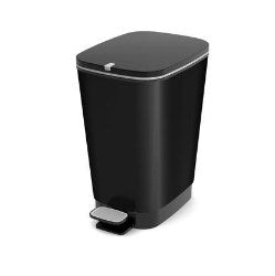 KETER Waste Container 30 L Rectangular Black Pedal Lid Model 237612