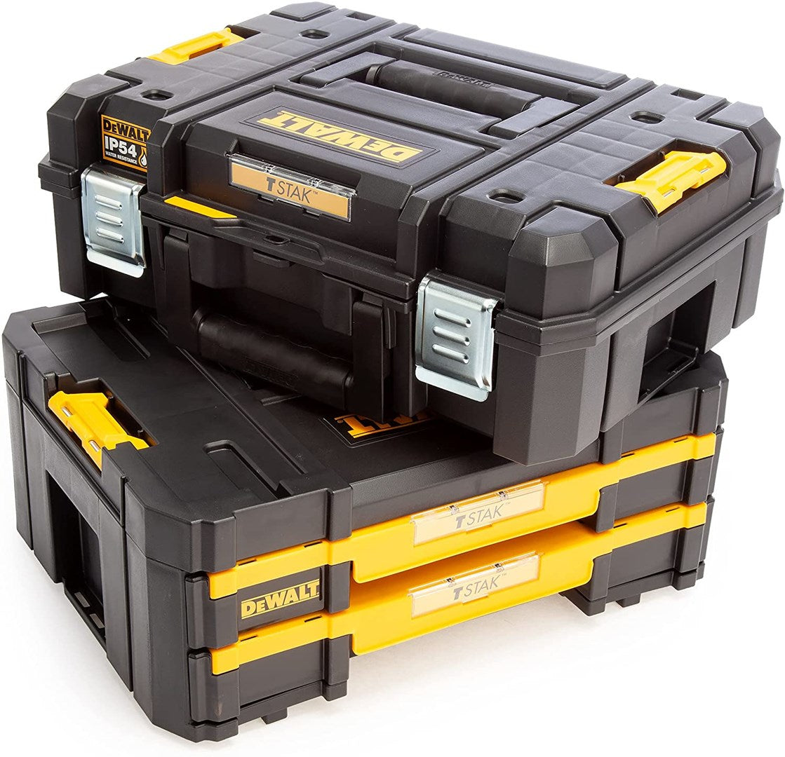 DeWALT Plastic Tool Box with 2 Drawers - 337 mm x 440 mm x 440 mm, Movable Tray DWST83395-1