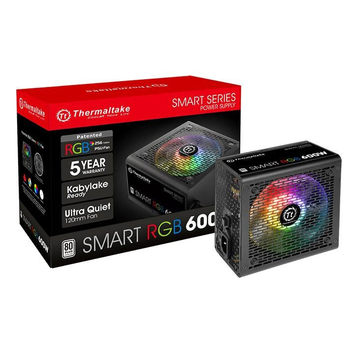 Thermaltake Smart RGB power supply unit 600 W 20+4 pin ATX ATX Black