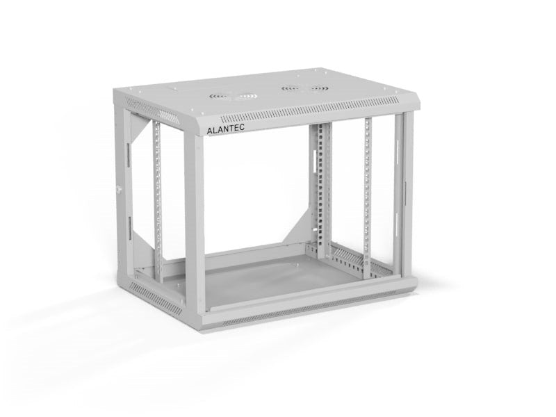 A-LAN 19" 9U Wall-Mounted Cabinet Grey Dimensions: 600x450 mm Lockable