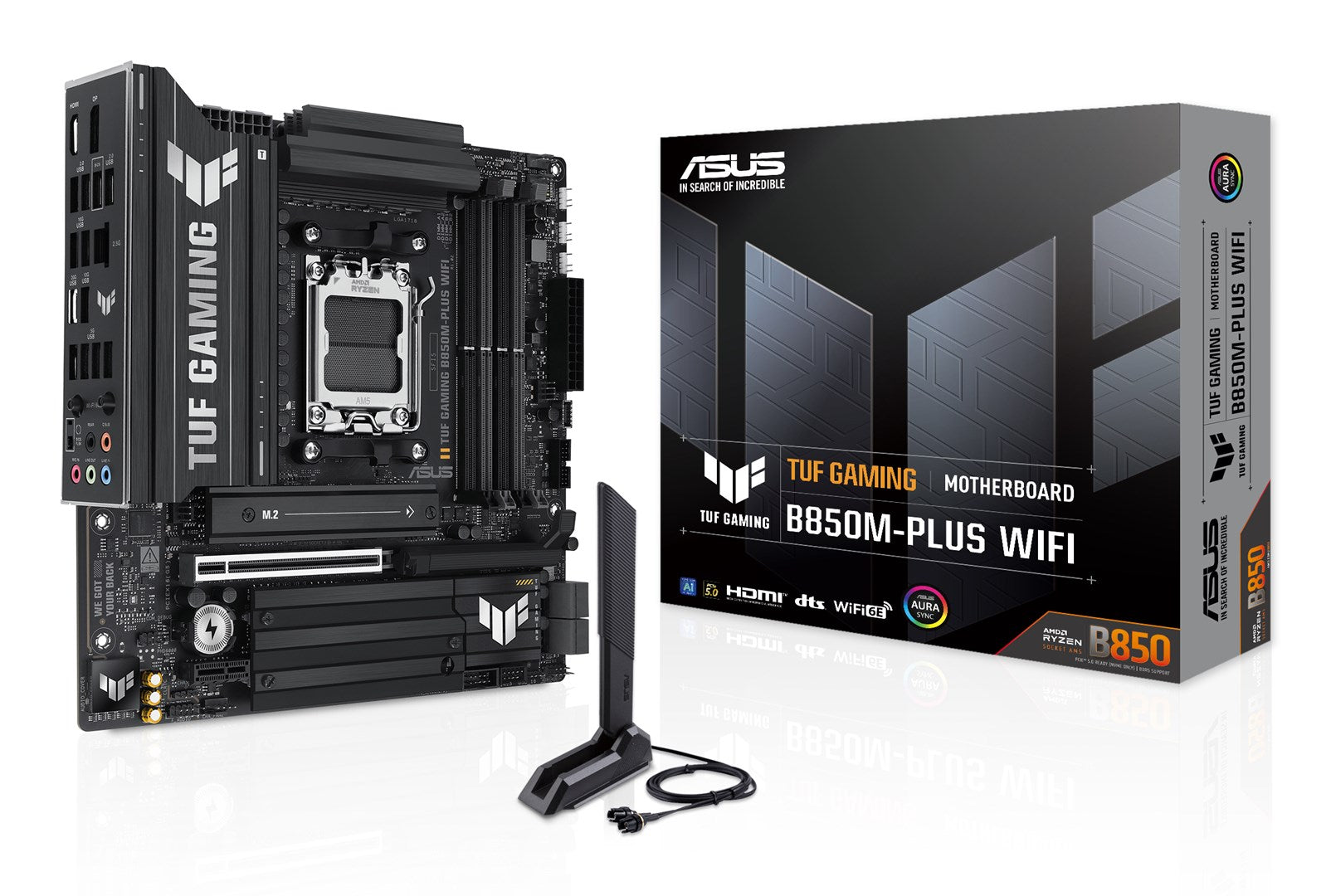 ASUS TUF GAMING B850M-PLUS WIFI Micro ATX Motherboard - Socket AM5 - AMD B850 Chipset (90MB1IY0-M0EAY0)