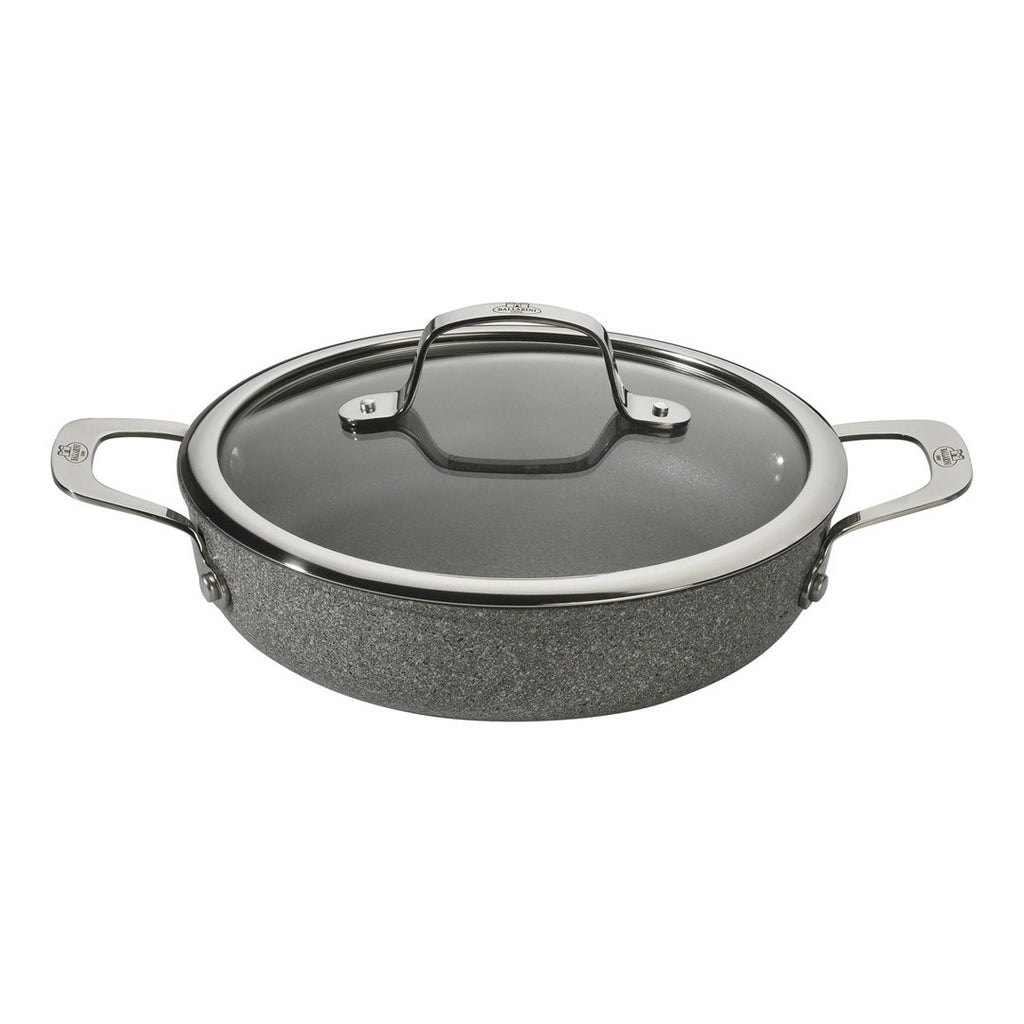 Induction deep frying pan with 2 handles BALLARINI Salina Granitium 24 cm 75002-811-0