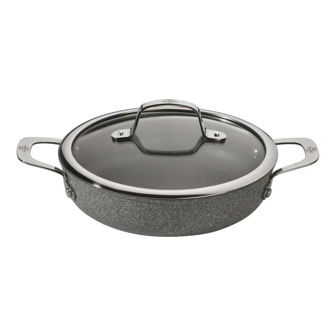 Induction deep frying pan with 2 handles BALLARINI Salina Granitium 24 cm 75002-811-0