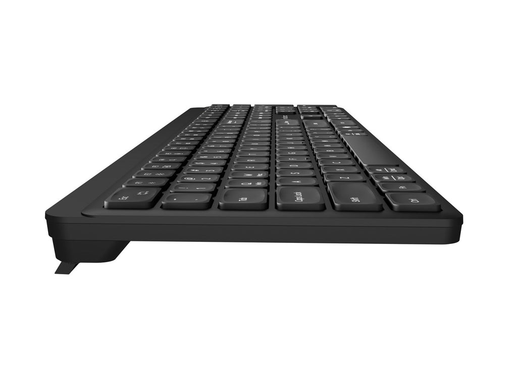 Natec Tang US wireless keyboard BT + 2.4 GHz quiet slim black