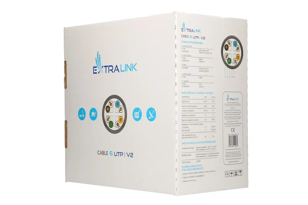 Extralink CAT6 UTP V2 Internal Twisted-Pair Network Cable 305 M