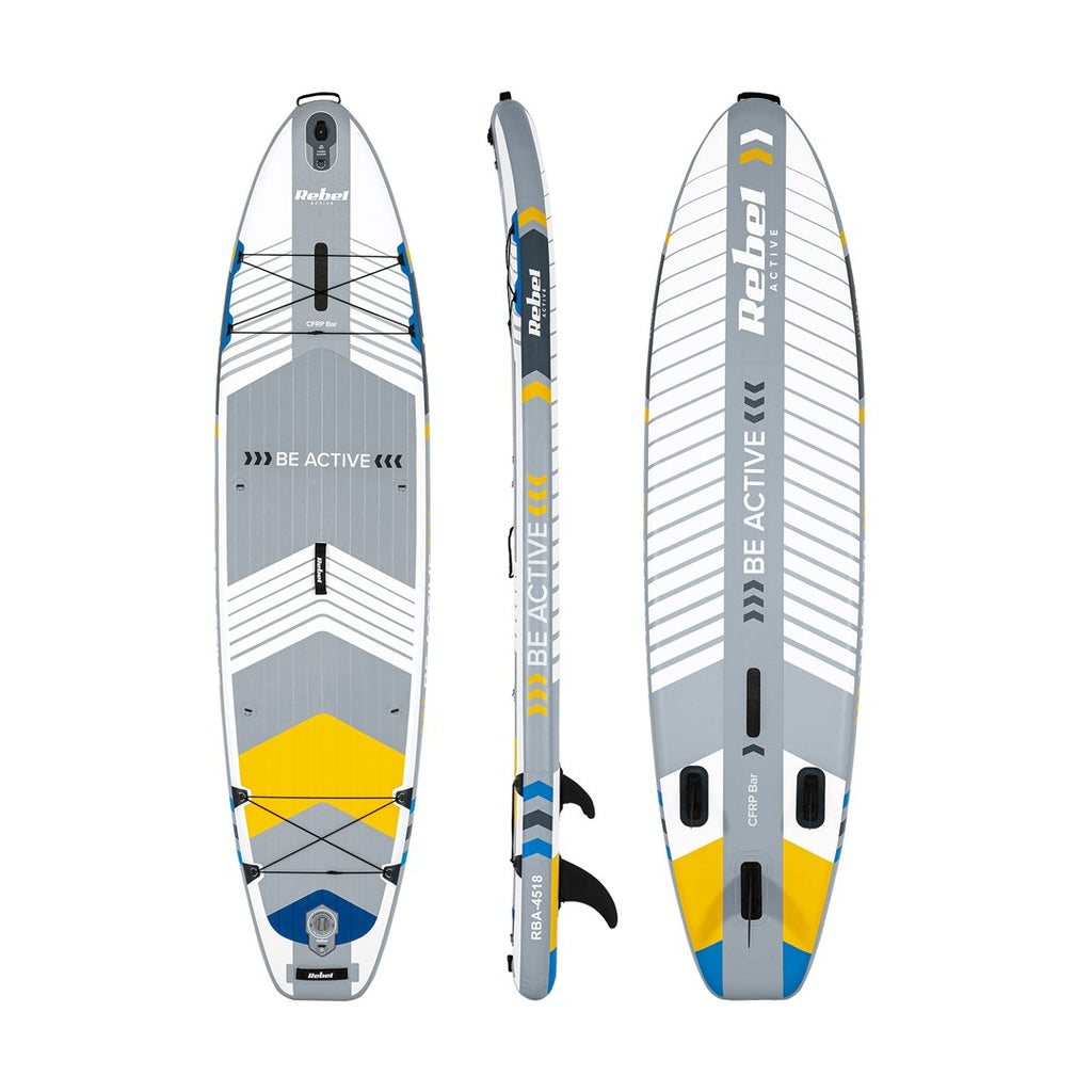 Rebel Inflatable SUP Board PRO White RBA-4518-WH Weight: 17300 g Max Capacity: 220 kg