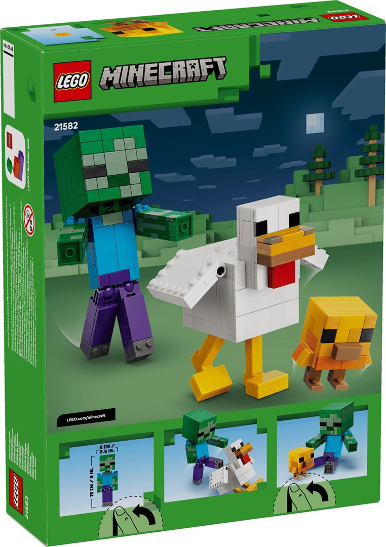 LEGO MINECRAFT 21582 Chicken Jockey, 344 Elements, Ages 9+, Model 21582