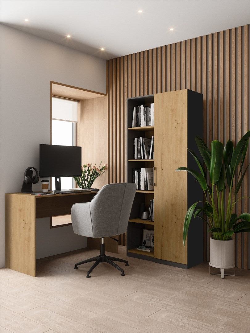 Topeshop RD-80 Anthracite/Artisan Office Bookcase - Model RD-80