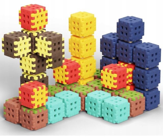 Marioinex Mini Waffle Building Blocks Set, 302 Pieces, 2 Toy Figures, Model 908211