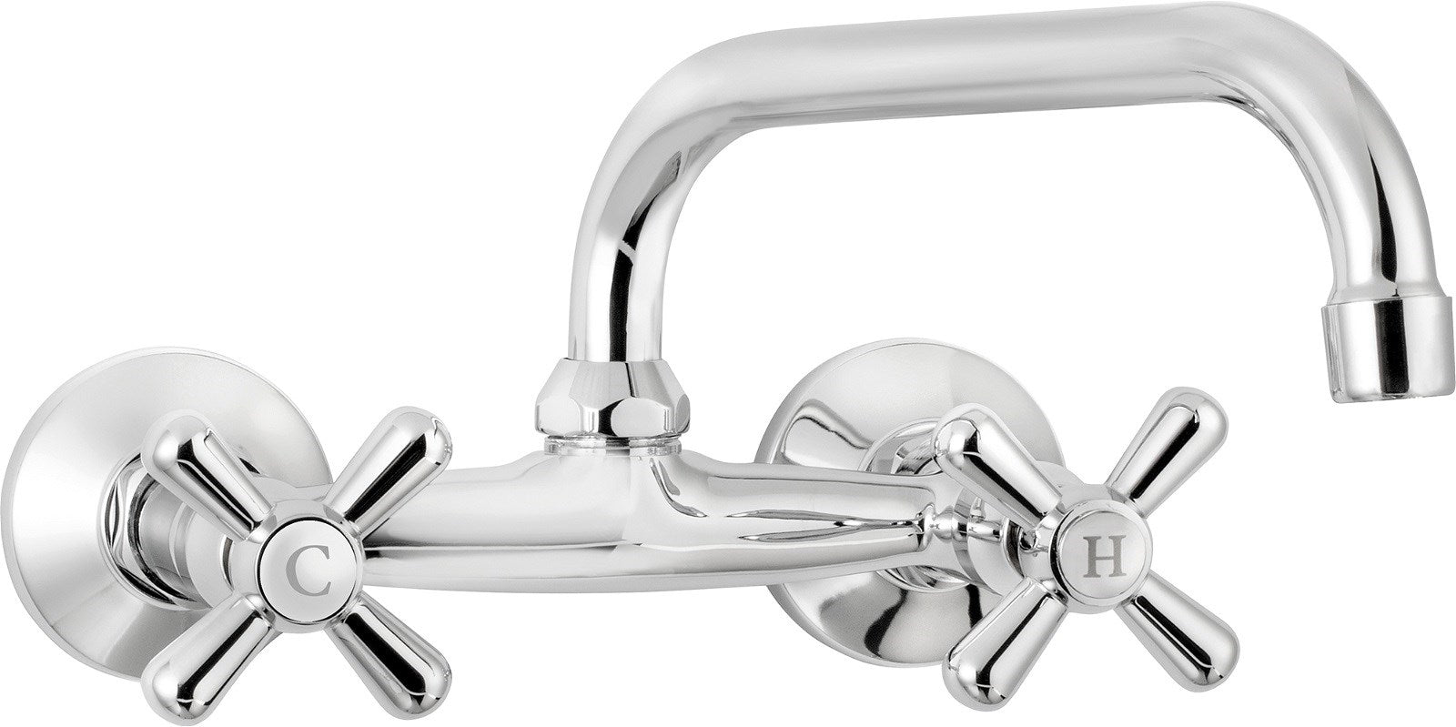Wall-mounted washbasin mixer