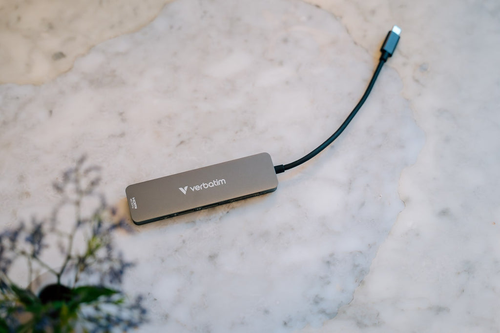 Verbatim Multiport Hub with 6 Ports, HDMI, USB-C PD, 4K Ultra HD, Model 32156