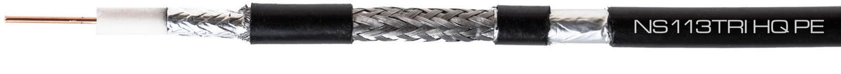 COAXIAL CABLE NS113TRI HQ PE Black 300 m