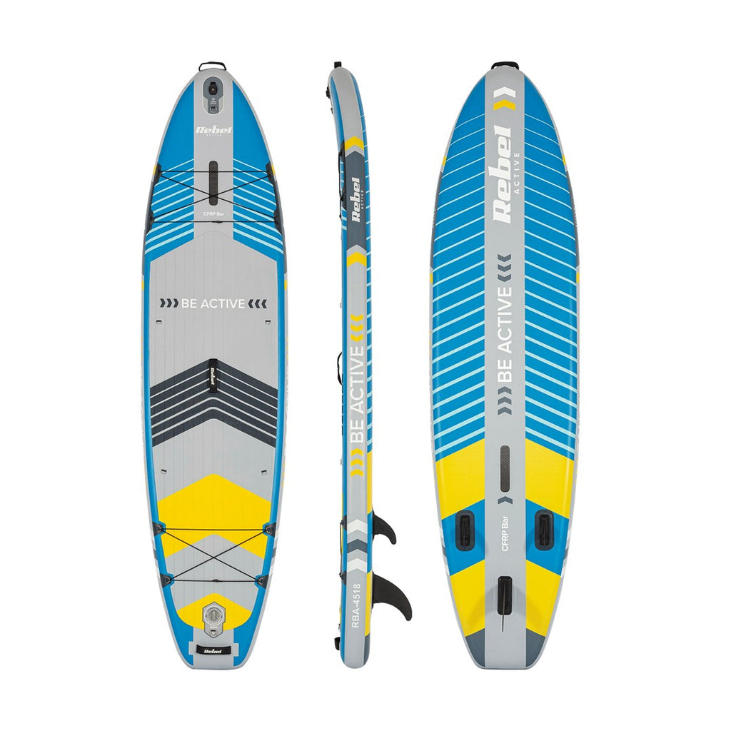 Rebel Inflatable SUP Board PRO Blue RBA-4518-BL Weight: 17300 g Max Capacity: 220 kg