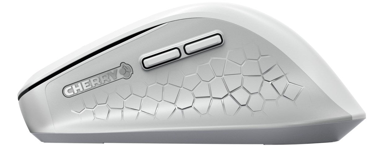 CHERRY STREAM MOUSE COMFORT - Ergonomic Wireless Mouse, 6 Buttons, White/Grey (JW-8550-0)