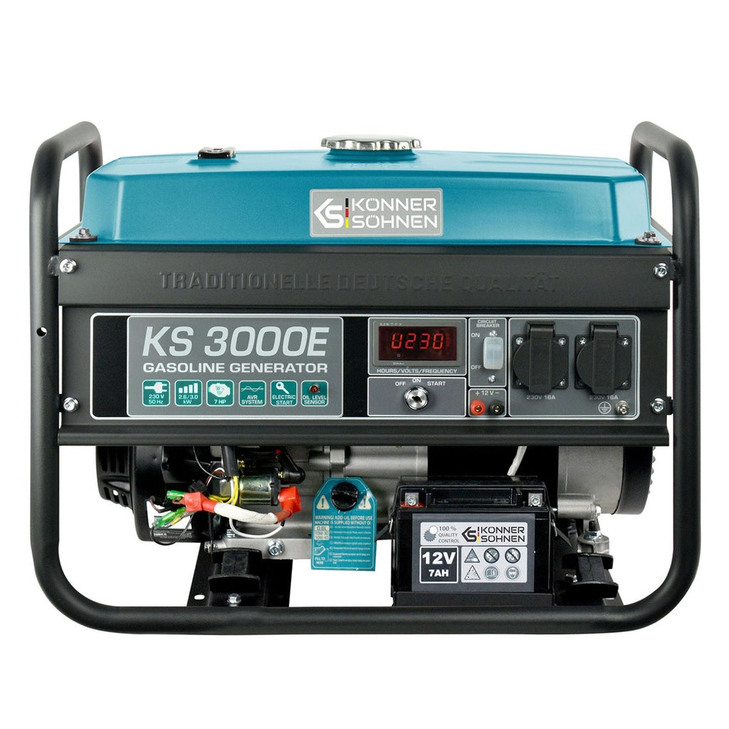 KÖNNER & SÖHNEN GASOLINE GENERATOR 2.6kW 230V KS 3000E