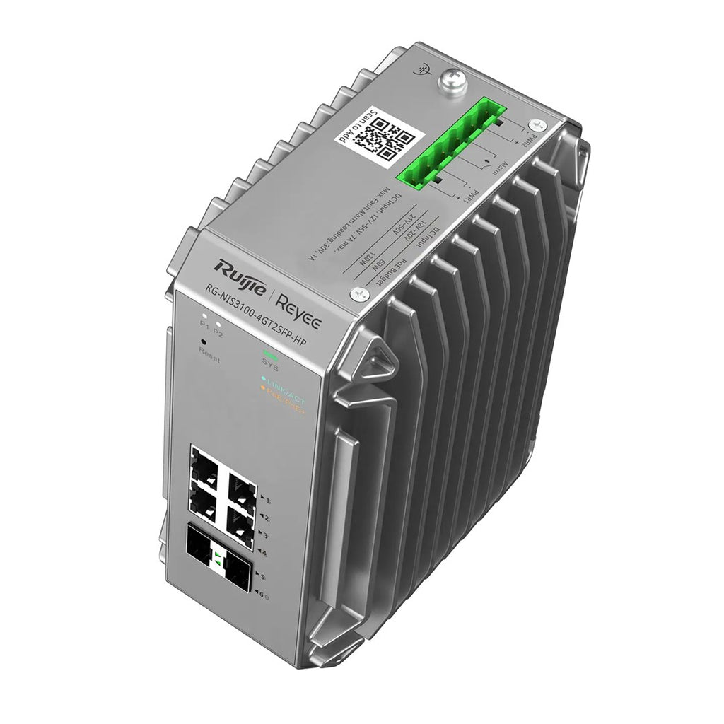 Ruijie Networks Switch RG-NIS3100-4GT2SFP-HP, Managed L2, 4 Ports, PoE 120W