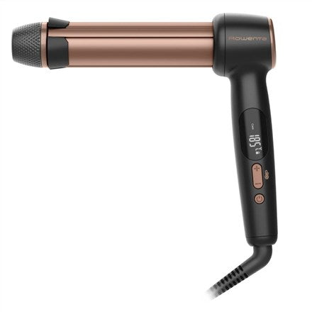 Rowenta CF4620E0 | Twist Curl Curling Iron | Ceramic heating system | Ion conditioning | Barrel diameter 27  32. 38 mm | Temperature (min) 150 °C | Temperature (max) 210 °C | Number of heating levels 4 | Display LCD | 86 W | Black/Copper