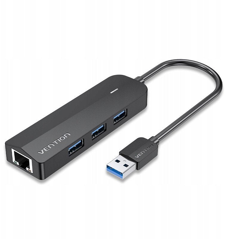 Vention 3-Port USB 3.0 Hub with Gigabit Ethernet Adapter 0.15 m