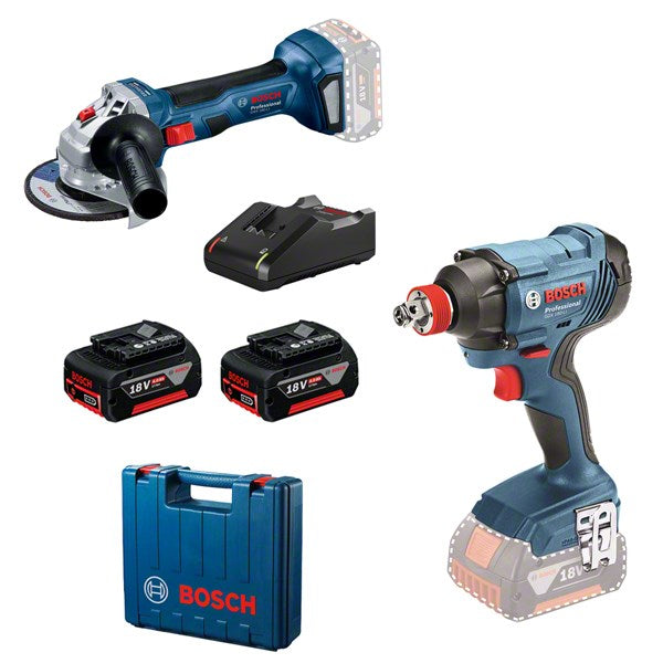 Bosch Cordless Combo Kit GDX 180 + GWS 180 2x 4.0AH N1U