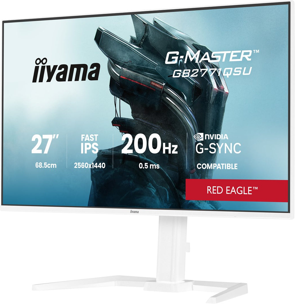 iiyama G-MASTER GB2771QSU-W1 computer monitor 68.6 cm (27 ) 2560 x 1440 pixels Wide Quad HD White