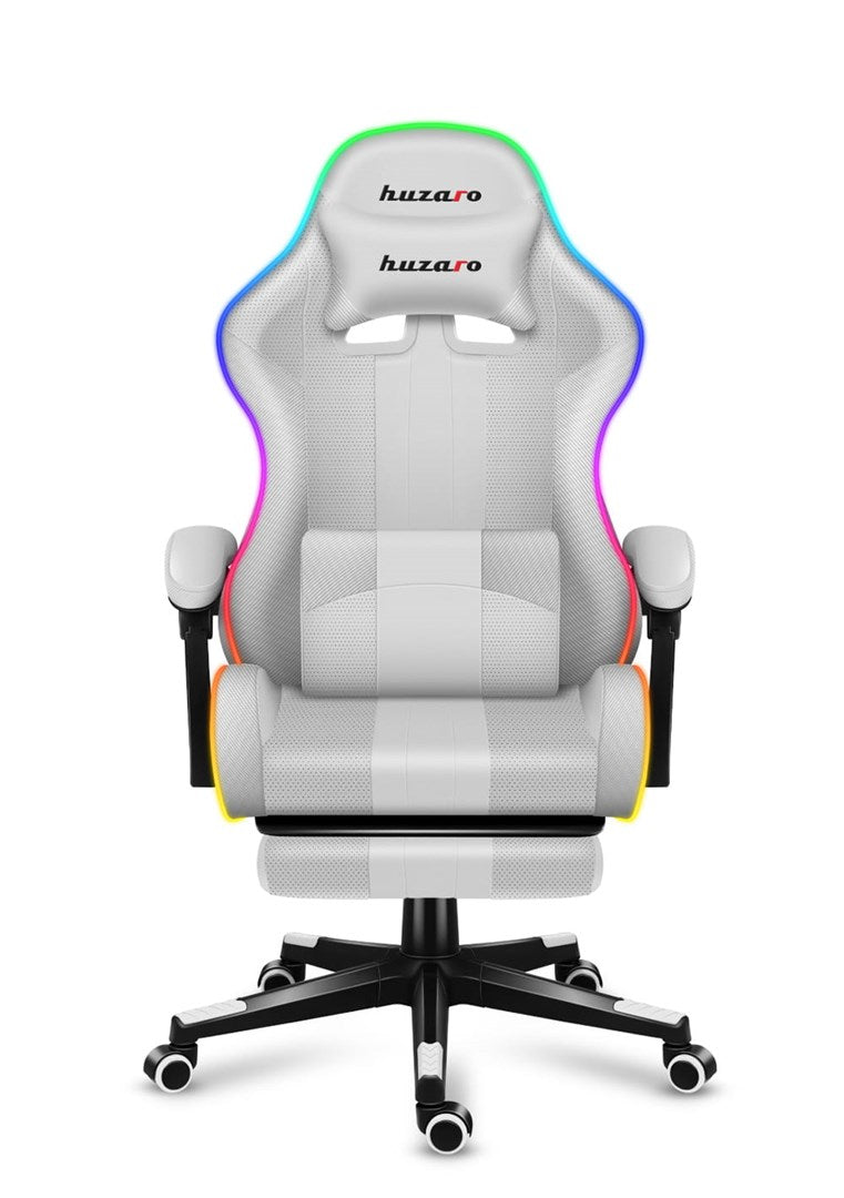 HUZARO FORCE 4.7 RGB White Gaming Chair - Ergonomic Design